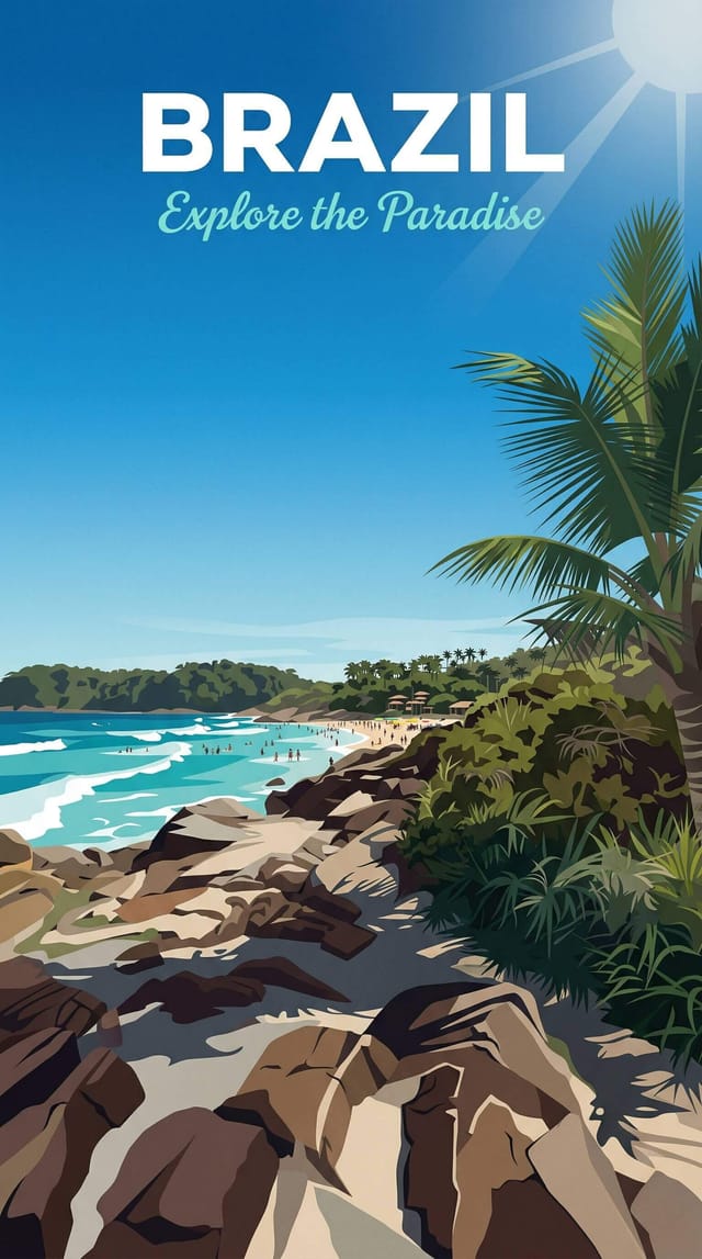 Rio de Janeiro housewarming gift illustrated travel poster