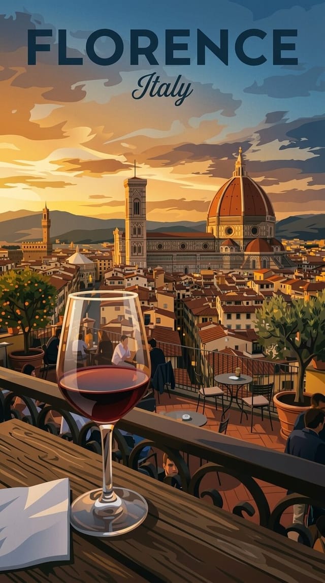 Florence affiche cadeau fête des mères personnalisée illustrée