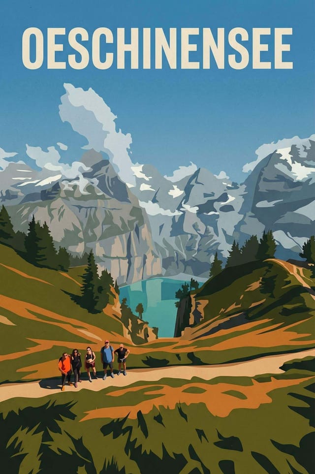 OESCHINENSEE travel poster
