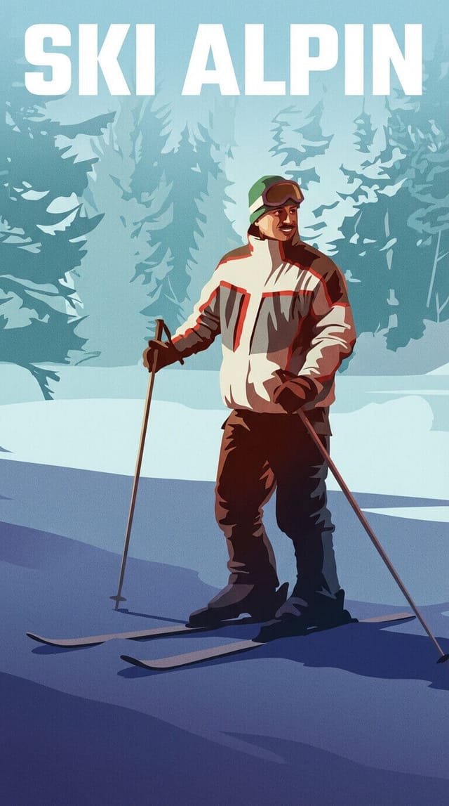 SKI ALPIN travel poster