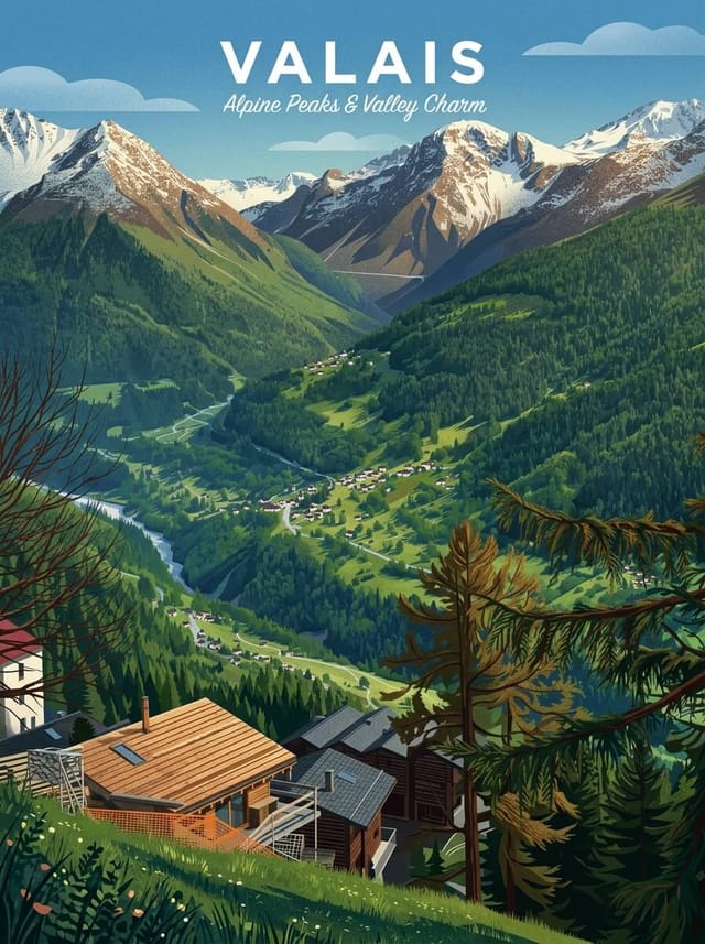 VALAIS travel poster