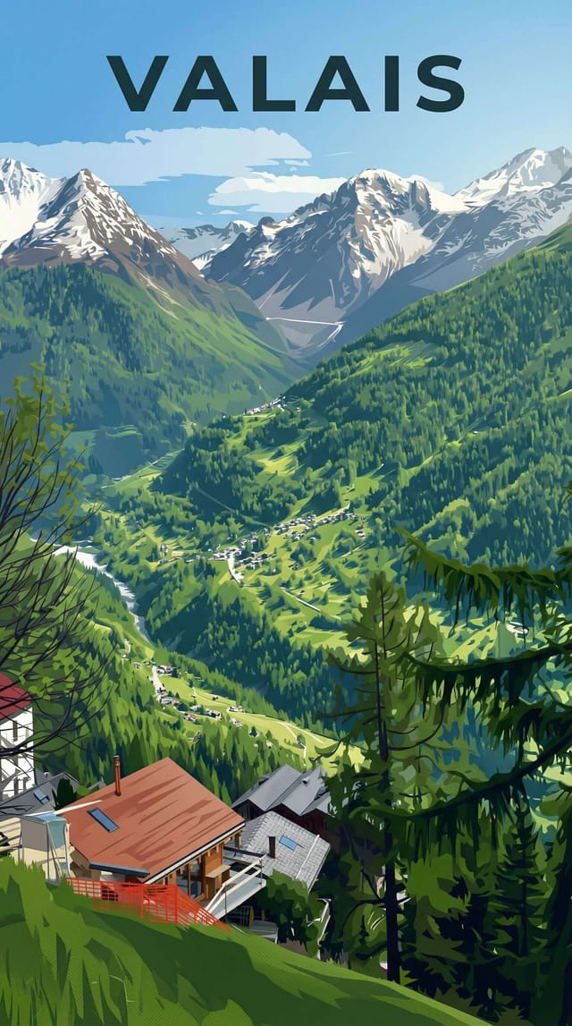 VALAIS travel poster