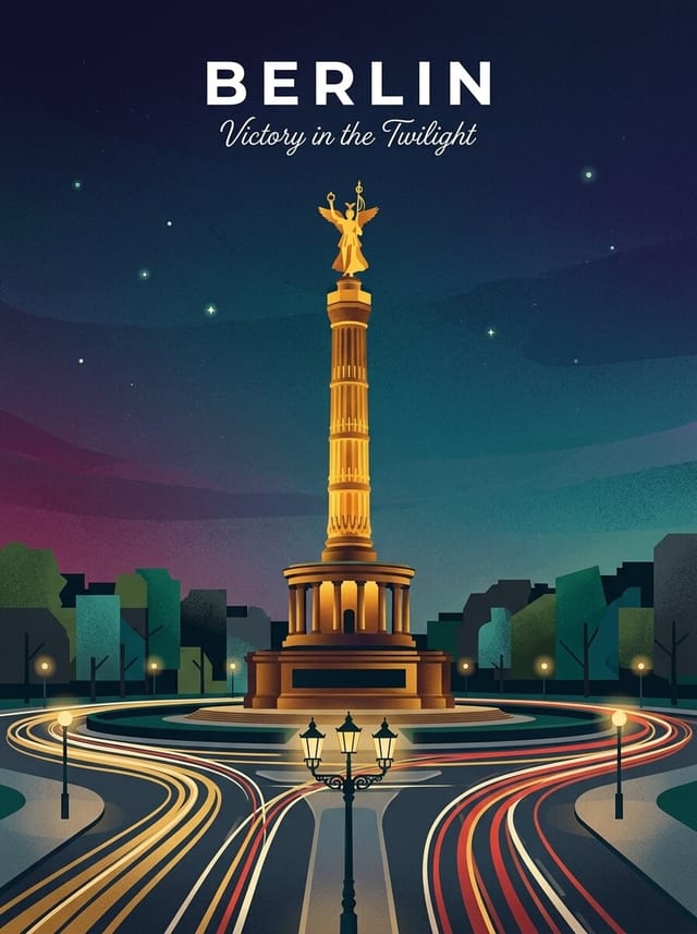 Berlin housewarming gift illustrated travel poster