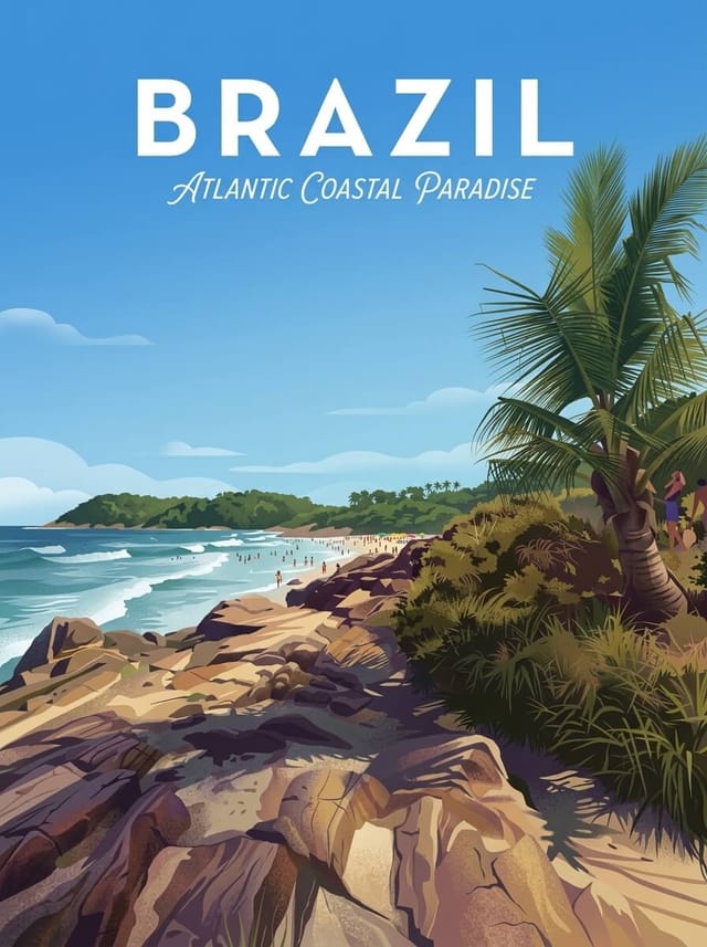 Rio de Janeiro housewarming gift illustrated travel poster