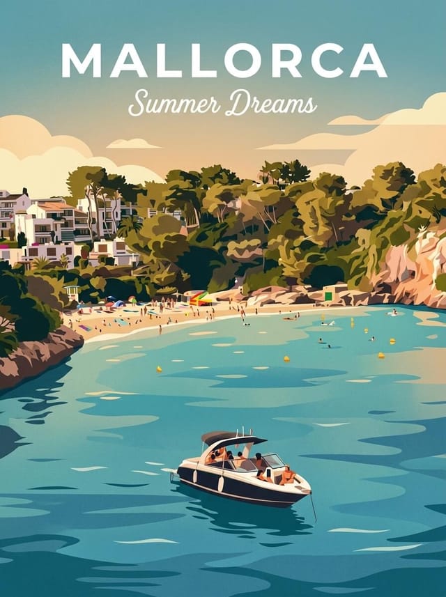 Mallorca personalized travel gift poster