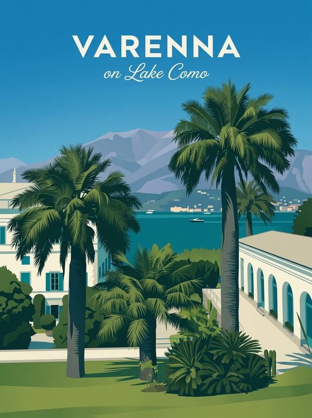 Varenna personalized travel gift poster