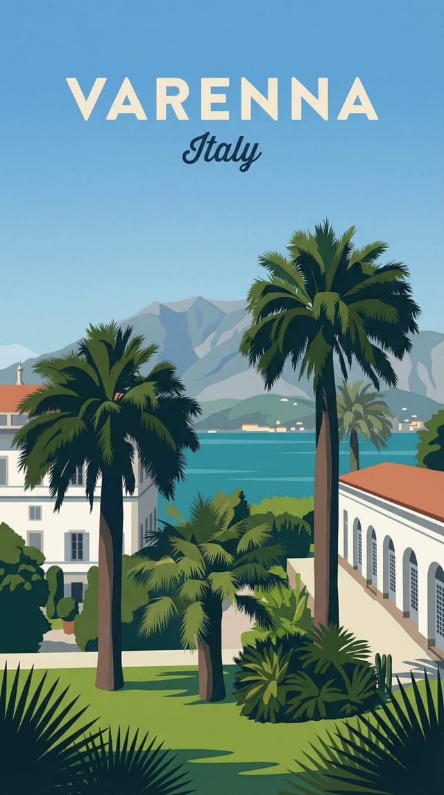 Varenna personalized travel gift poster