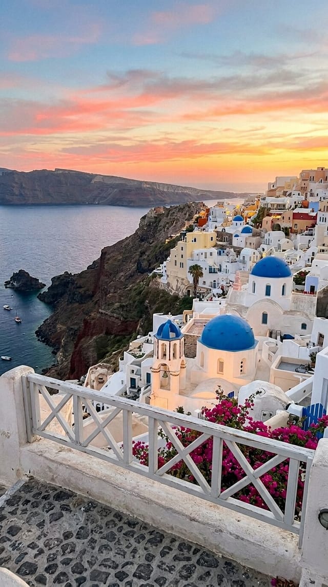 Santorini original photo before transformation