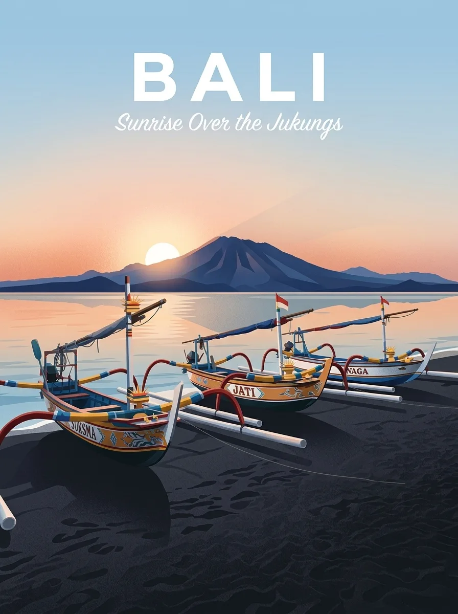 Bali travel poster example
