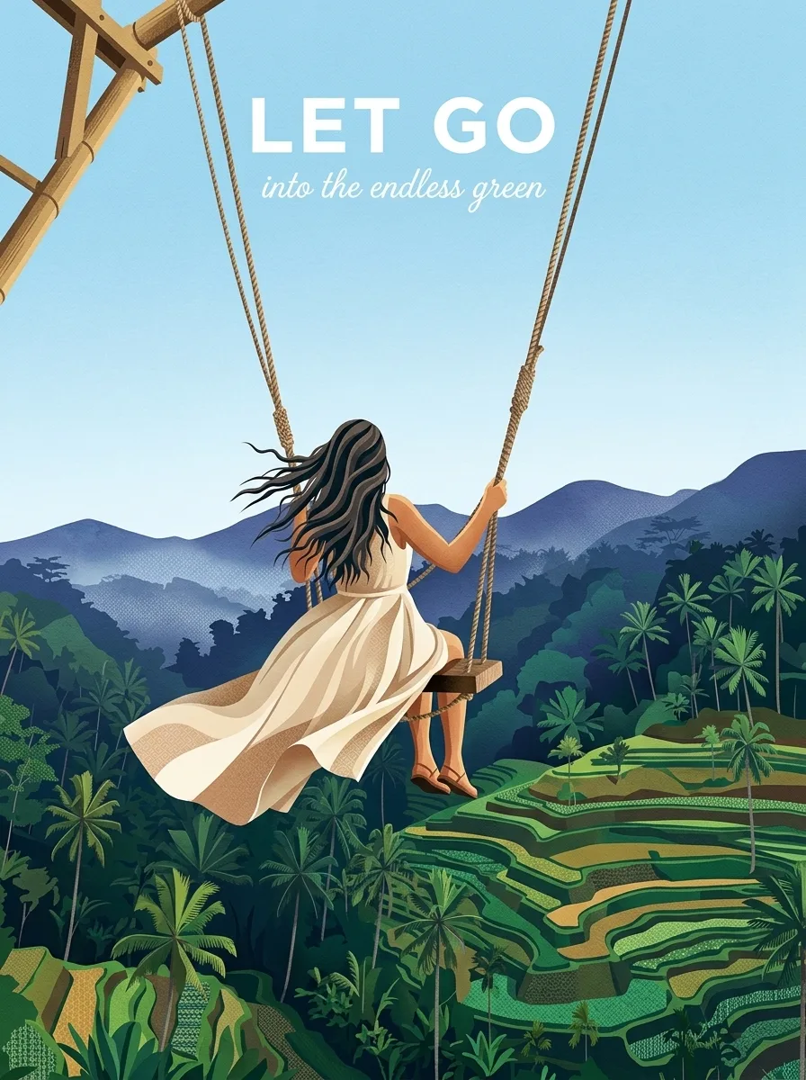 Bali travel poster example