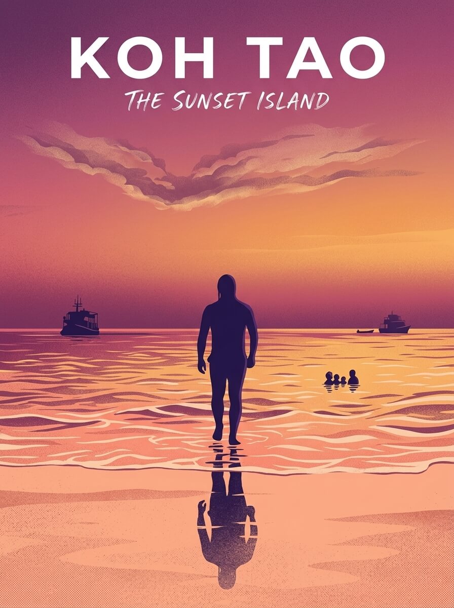 Koh Tao travel poster example