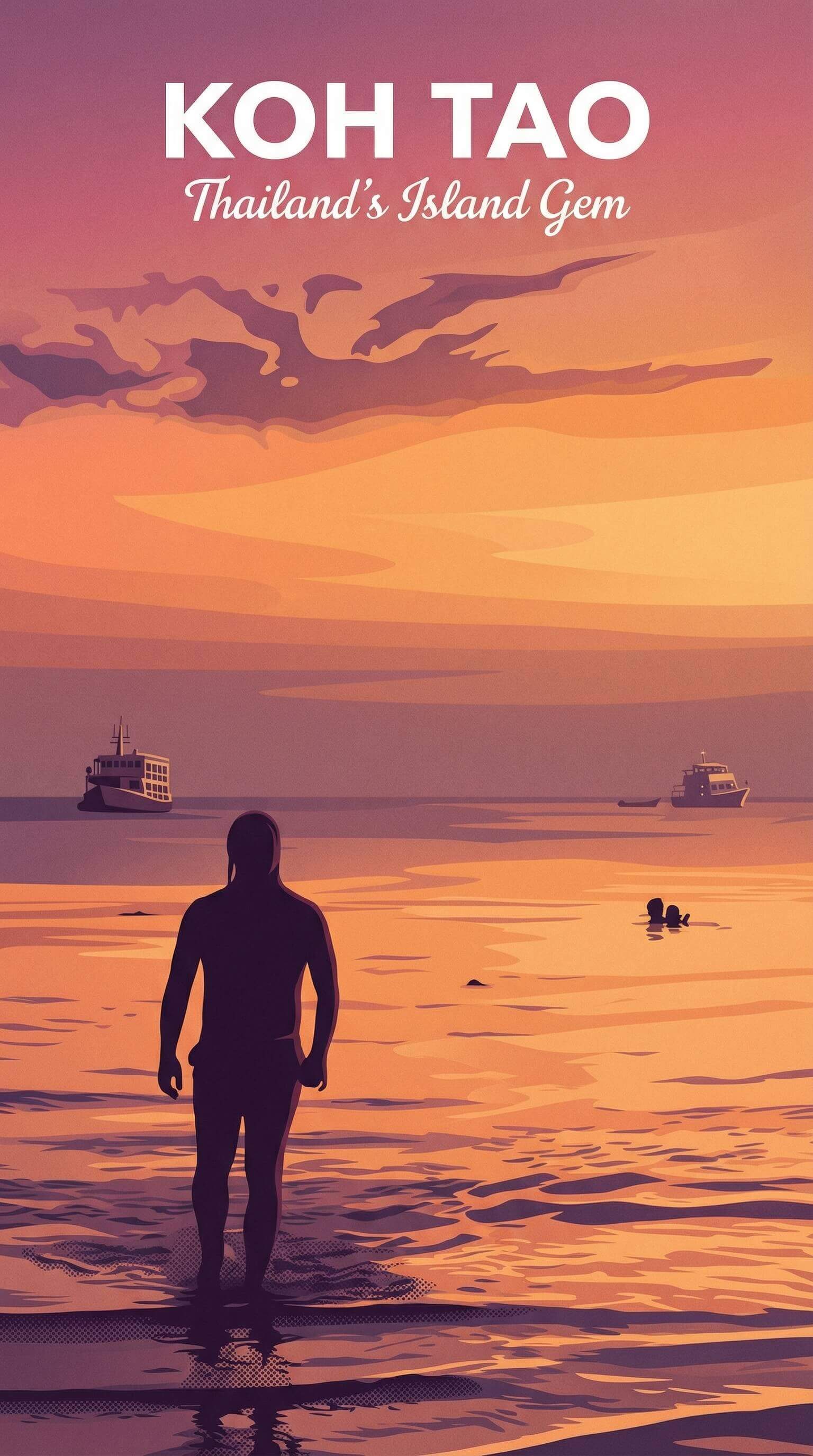 Koh Tao travel poster example