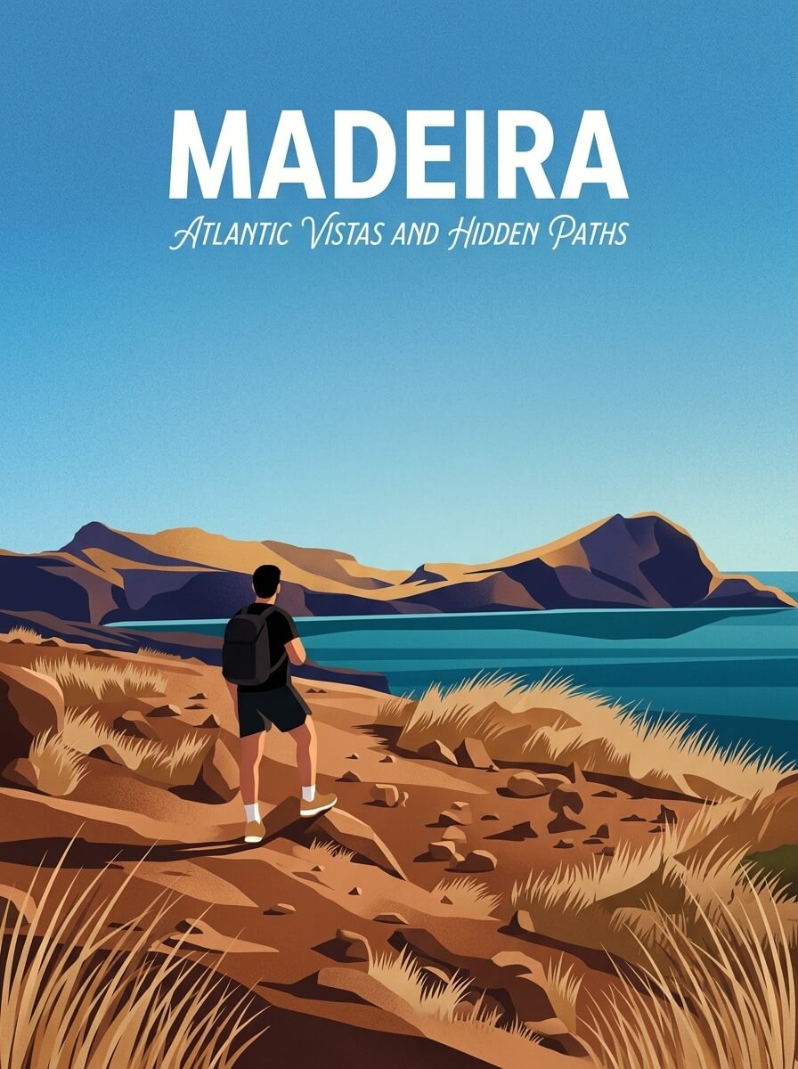 Madeira travel poster — illustrated wall art from your photo