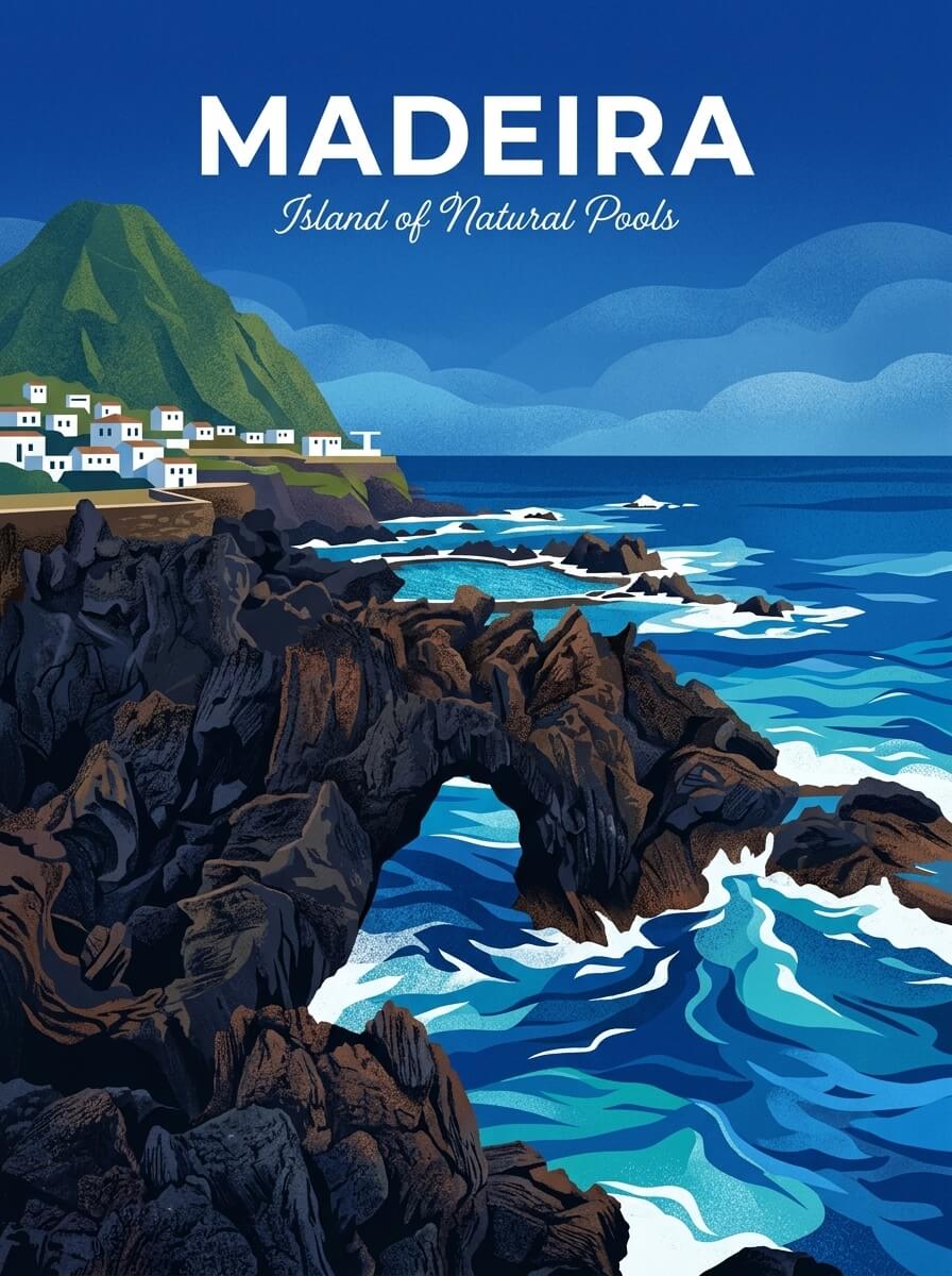 Madeira travel poster example